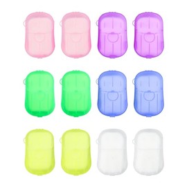 12 Paquetes (240 Hojas) de Hojas de Jabón de Papel para Lavarse Las Manos, Hojas de Jabón Espumoso Perfumadas Desechables Portátiles para Viajes Al Ai