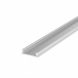 LED Profile in Silver P4-3 100 cm without Cover for LED Strips up to 13.4 mm Wide