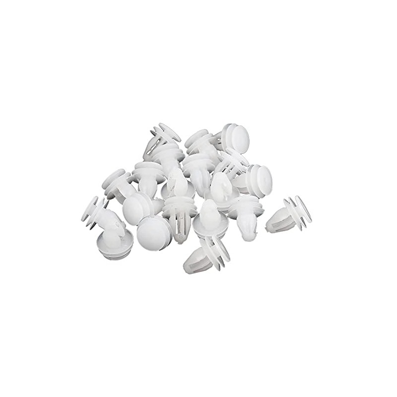uxcell 20 Pcs Plastic White Rivet Door Panel Clips Fastener