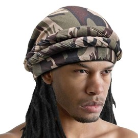 Titan Silk Satin Lined Turban Durag 1pc,, Camouflage, Large