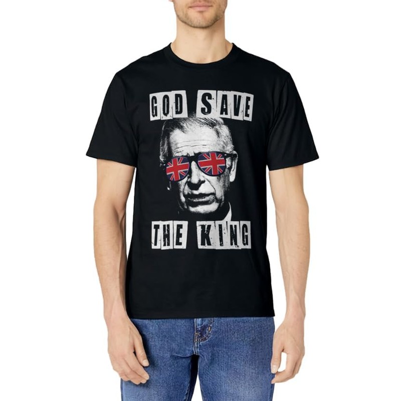 God Save The King. King's Coronation. Union Jack Charles T-Shirt