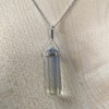 VIE Double Point Pencil Pendant, Silver Chain (Opalite)