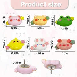 30 pcs Animal Push Pins Cute Mini Animal Push Pin Thumb Tacks Decorative Push Pin for Cork Board, Bulletin Board, Photo Wall, Map Office
