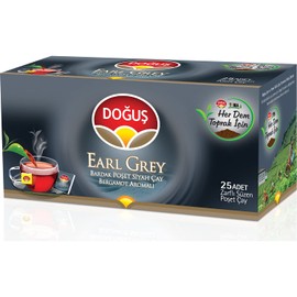 Black Tea,Çay,Poset Çay Earl Grey ,Turkish Tea,Tea Bag,By Dogus 25 Piece 50 Gr أكياس شاي ، شاي أسود ، شاي تركي