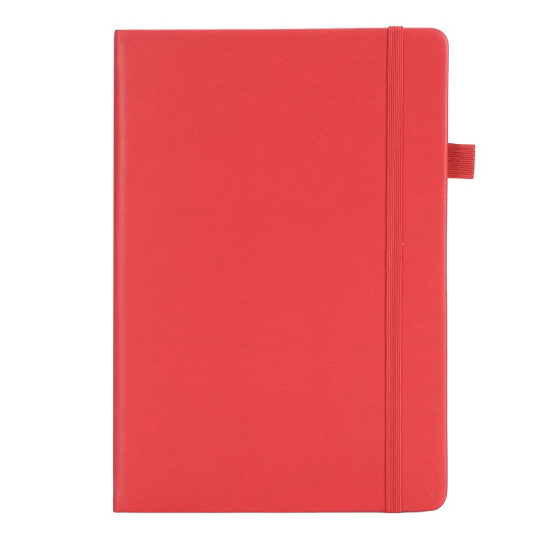 A5 Lined Notebook Portable PU Leather Hardcover Notebook with Elastic