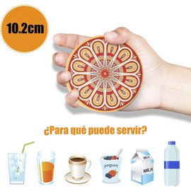 Posavasos para Bebidas,Juego de 8 Portavasos para Mesa Absorbente Antideslizante para Mesa,CeráMica con Soporte de Metal,Posavasos para Proteger Lamesa de Calor y Desgaste (Color 7)