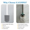 GAXMNS - Escobilla de inodoro y soporte de silicona plegable