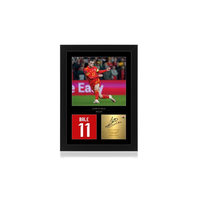 Gareth Bale A4 Framed Photo Display - Reproduced Digital Signature