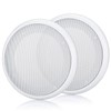 MACHSWON 2PCS 4in White Round Speaker Grill Covers - Universal