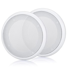 MACHSWON 2PCS 4in White Round Speaker Grill Covers - Universal Surface-Mount Ceiling Speaker/Hole Covers for Home Theater, RV or Marine Installation
