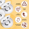 QUEWEL 4 Pairs Magnetic Eyelashes Natural Look, Reusable Magnetic Eyelashes