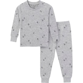 Modern Moments by Gerber Baby Hacci Snug Fit 2-Piece Pajama Set, Medium Grey Heather Acorn, 4T