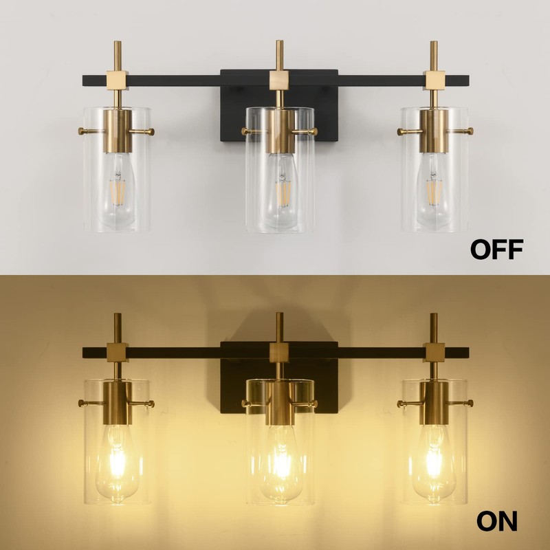 SOLFART Vintage Vanity Lights Bathroom Light Fixture Over Mirror for