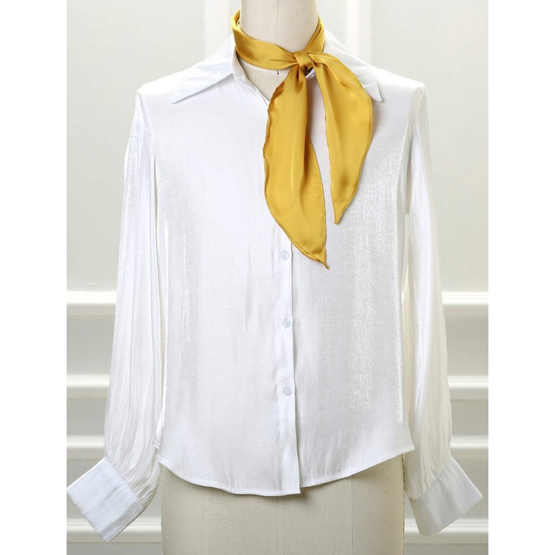Allegra K Neckerchief Ribbon Scarf, Plain, Thin Belt, Hair Ornament,