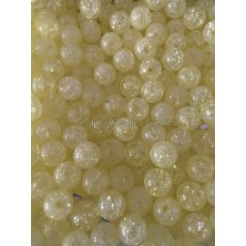 Unbranded 50 Pcs 12mm Yellow Cracked Acrylic Beads - Bubblegum Beads - Chunky Beads