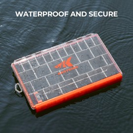 KastKing HyperSeal - Caja impermeable para aparejos de 3600 y 3700 bandejas para aparejos de pesca, caja organizadora con divisores extraíbles, caja de señuelos y almacenamiento de aparejos de terminal
