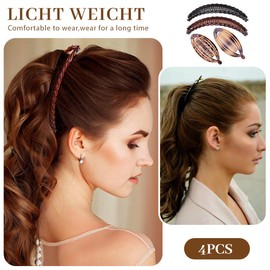 KEWUF 4 Pcs haarspangen damen, Flache Haarspangen, banana clip, bonnet, New Hair Clips, Einfach Elegante Entenschnabel Haarspange, Haarklammer für Mädchen Frauen Dickes Dünnes Haar