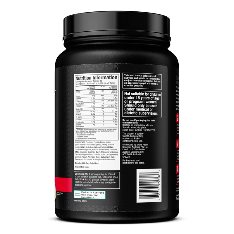 MuscleTech NitroTech Vanilla Whey Protein Powder 680 g
