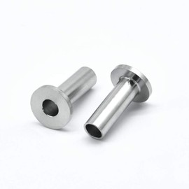 WELTEK [50-Pack] Stainless Steel Protector Sleeves for 1/8" 5/32" or 3/16" Cable Railing, Wood Posts, DIY Balustrade - T316 Marine Grade