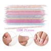 noved 1200 Piezas Palitos De Naranjo Glitter Para Uñas Cutículas