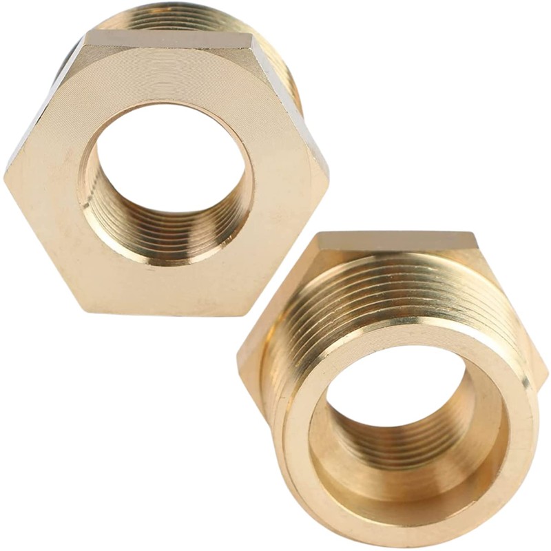 2pcs 1" NPT Male x 1/2" NPT Female Brass Reducer