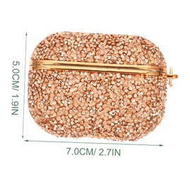 Gadpiparty Glitter Earbuds Protective Case for Stylish Earphone Cover with Portable Keychain Durable Material Lightweight Design Friends