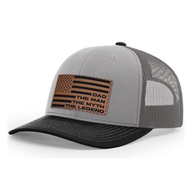 Richardson Legendary Dad Hat: The Man The Myth The Legend from Daughter or Son, Stylish Dad Baseball Cap for Men (US, Alpha, One Size, Grey/Charcoal/Black)