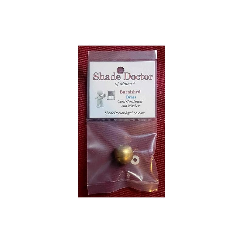 Small Burnished Brass Screw Together Cord Condenser for Window Shades