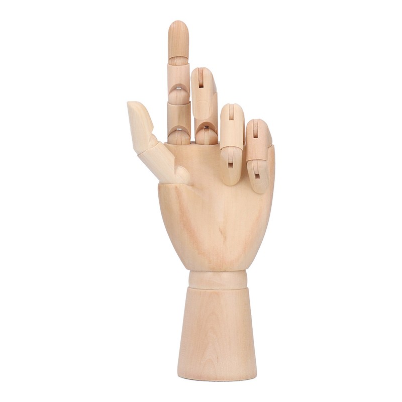Wooden Hand Model Art Joint Puppet Decoration Artist Drawing Wood