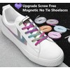 NIKWESM Magnetic No Tie Elastic Shoe Laces for Kids Adults,