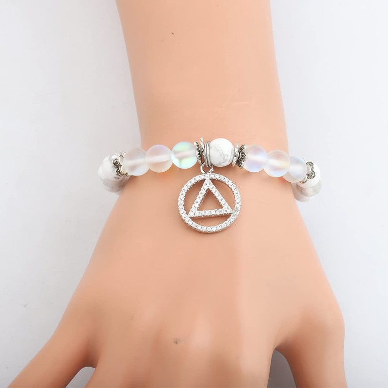FUSTMW AA Recovery Bracelet Sobriety Gift Alcoholics Anonymous Gift AA