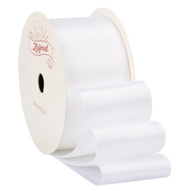 Zofrud White Satin Ribbon 1 1/2 Inch Wide x 10 Yds - Ideal for Crafts, Gift Wrapping, Flower Bouquet, and Weddings