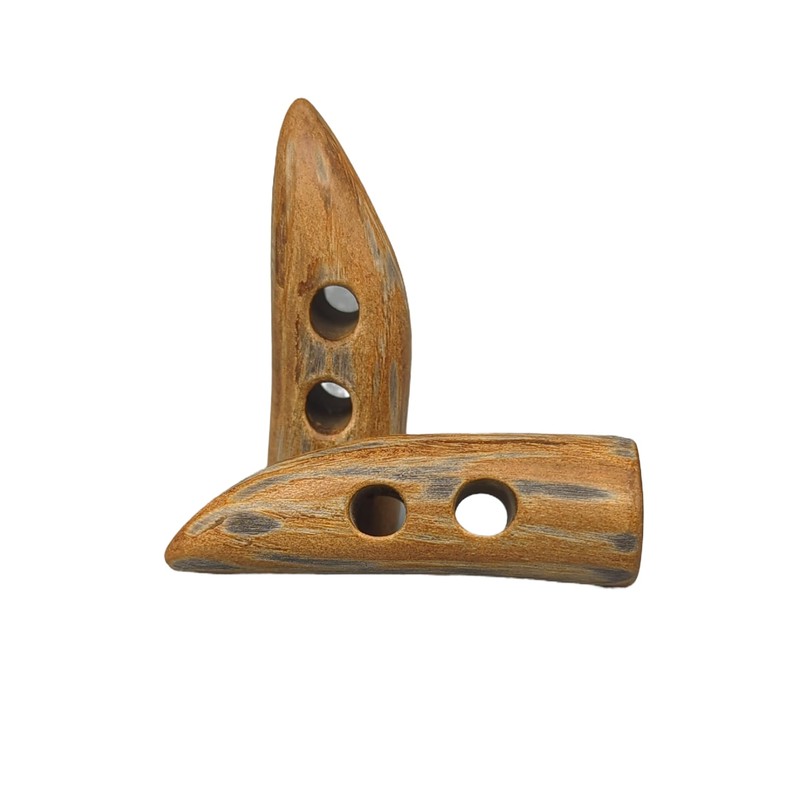 BOTIBOTON - 2 Toggle Buttons Made of Real Natural Horn
