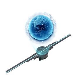 3D Hologram Fan, 16.5in 3D Hologram Projector Advertising Display With 224 LED Light Beads Holographic Video Projector for Business Store Signs, Bar, Casino, Party, Christmas