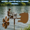 Handmade Metal Drummer Windmill - Creative and Dynamic Rotating Sound