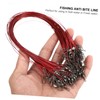 NOLITOY 100pcs Fishing Wire Leader with Swivel Bite-Resistant Rig for