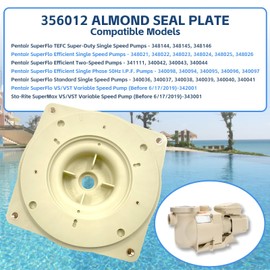 BZLINQUAN 356012 Seal Plate Fit for Pentair SuperFlo and Spa Inground Pump,Almond Mounting Plate Fit for Pentair Pinnacle High Flow and Pentair Sta-Rite Supermax Pump #356012,PAC-101-6012