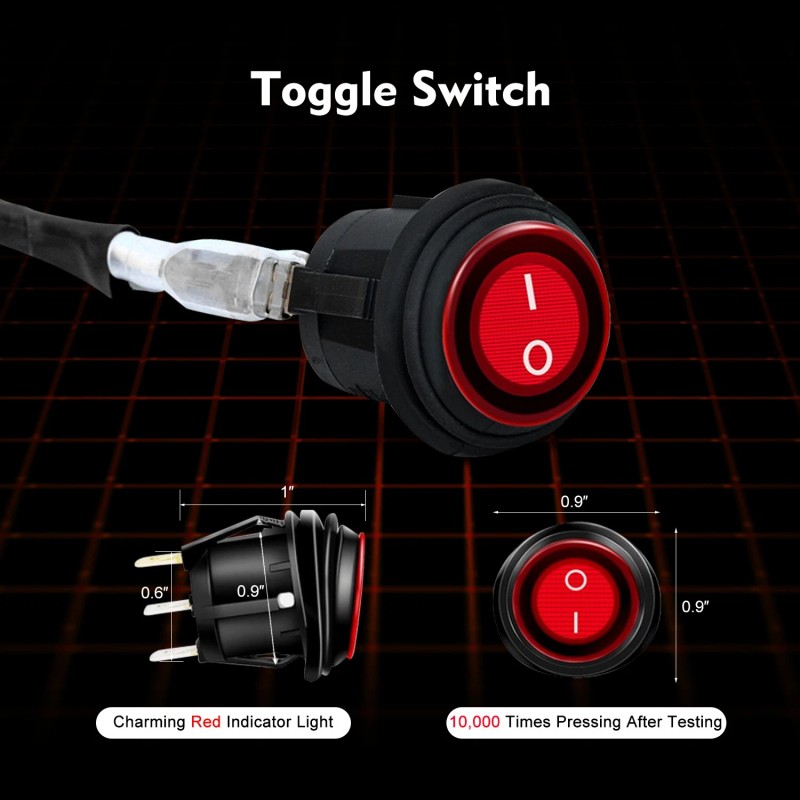 Lighting-likes 12V 40A LED Work Fog Light Bar Wiring Harness