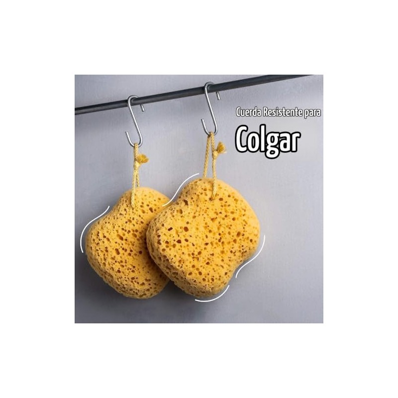 myHomeBody Esponja de bao de alta calidad, esponja de lufa