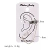 Patry Aretes Juego De 3 Piezas Luna Cadena Joyería Clip