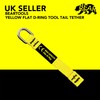 BearTOOLS Yellow Flat D-Ring Tool Tail Tethers, 2-In-1 Application, Max