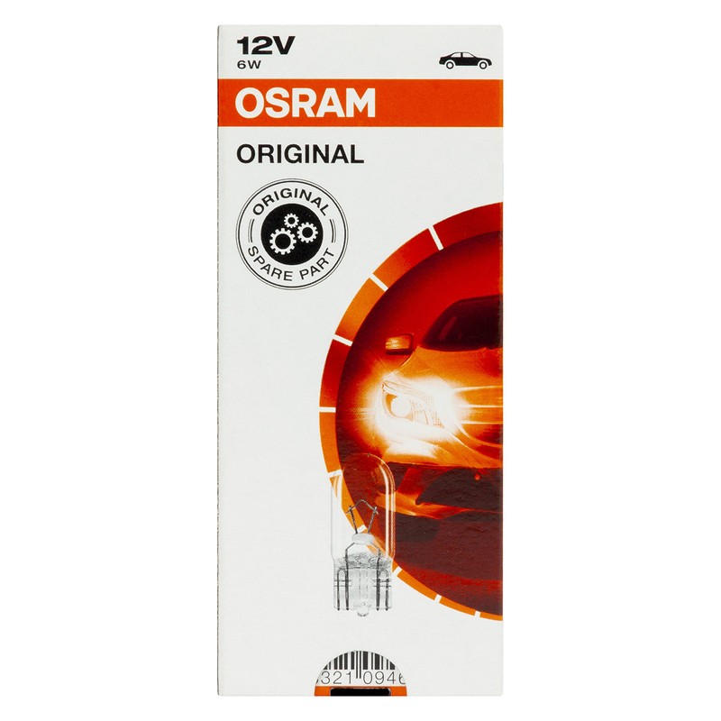 Osram 2886X MINIXEN Interior Lighting Socket W2.1x9.5d 12V 6W 1