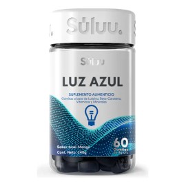 Súluu Luz Azul | Gomitas Vitaminadas, Protege la Vista de la Luz y Resplandor de las Pantallas, Promueve la Salud Ocular | 60 Gomitas | Luteína, Betacaroteno, Vitamina E, C, A y Zinc, Sin Gluten.