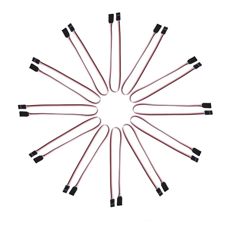 DYWISHKEY 30cm Servo Cables, Male to Female (10 Pack)