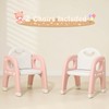 SINKIPA Kids Table and 2 Chairs Set, Toddler Activity Table
