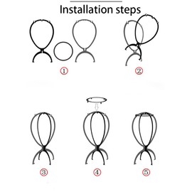 6 Pcs Wig Stand for Wigs,Wig Holders, Wig Head Stands,Mask Stands,Portable Wig Head Stands Collapsible Wig Holders for All Wigs and Hats (13.8 inch)