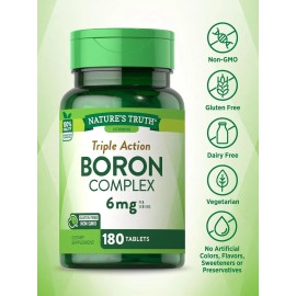 Complejo Boron 6mg Triple Acción (180 Tabletas) Americano Sabor Sin Sabor