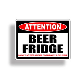 Real Sticky Beer Only Fridge Sticker Refrigerator Man Cave Bar Drinking Vinyl Decal Graphic