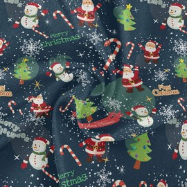 Mnsruu Christmas Tablecloths, Christmas Pattern Decorative Table Cloth for Circular Table Cover Dinner Table Parties