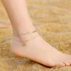 TINGN Anklet for Women, 14K Gold Plated/Silebr CZ Letter Anklets